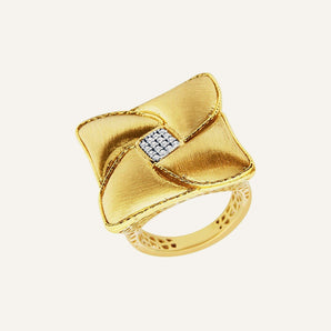 18K Gold Mel Ring in Green and Red